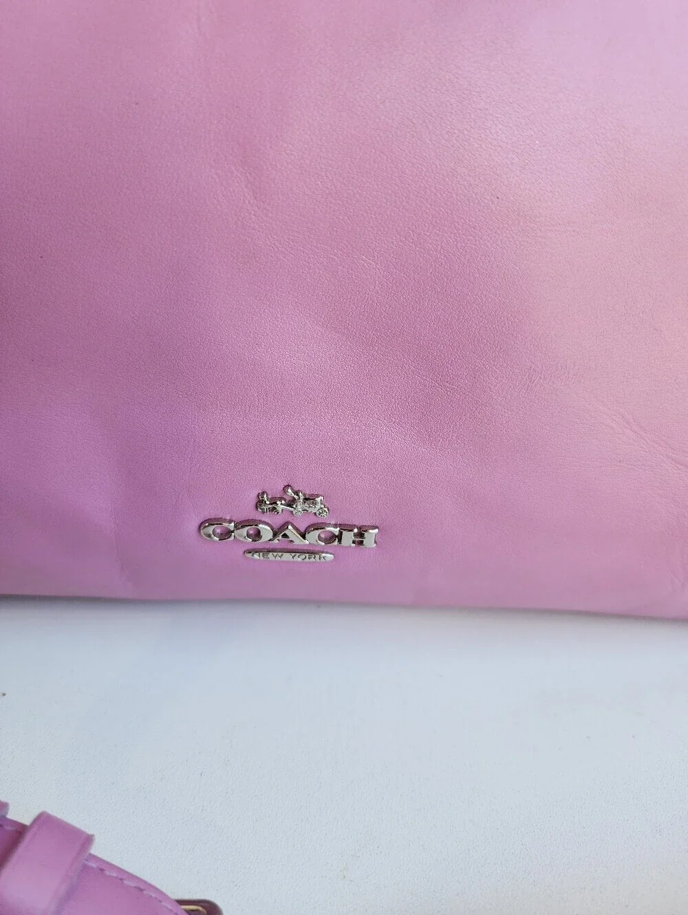 Coach Crosby Crossbody Bag Double Zip Pink Calf Leather 10